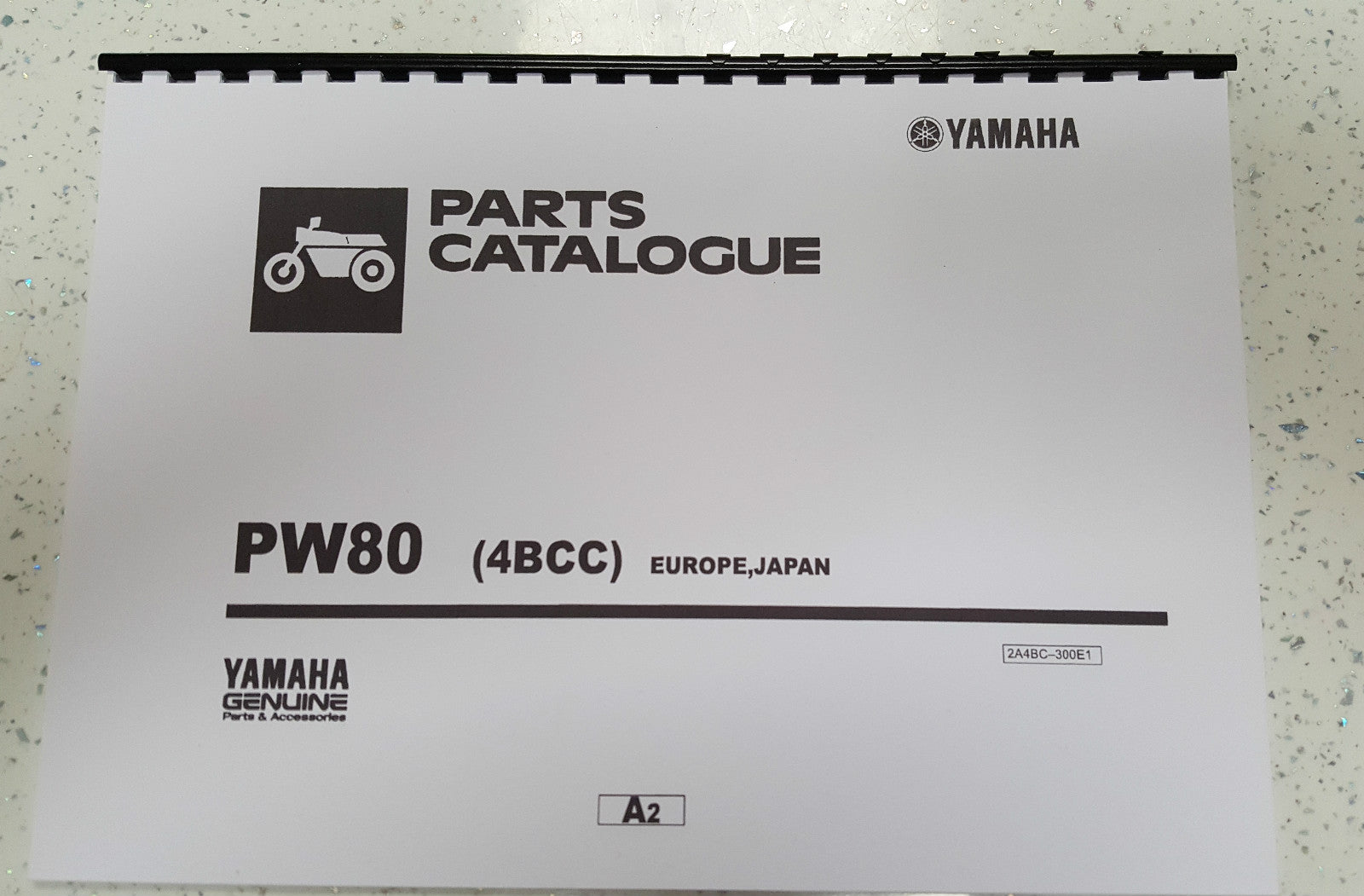 YAMAHA PW80 4BCC EUROPE JAPAN PARTS MANUAL PRINTED COMB BOUND