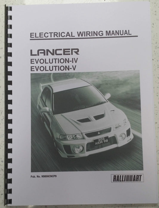 MITSUBISHI LANCER EVO IV / V 4 5 -  ELECTRICAL WIRING - CIRCUIT DIAGRAMS MANUAL