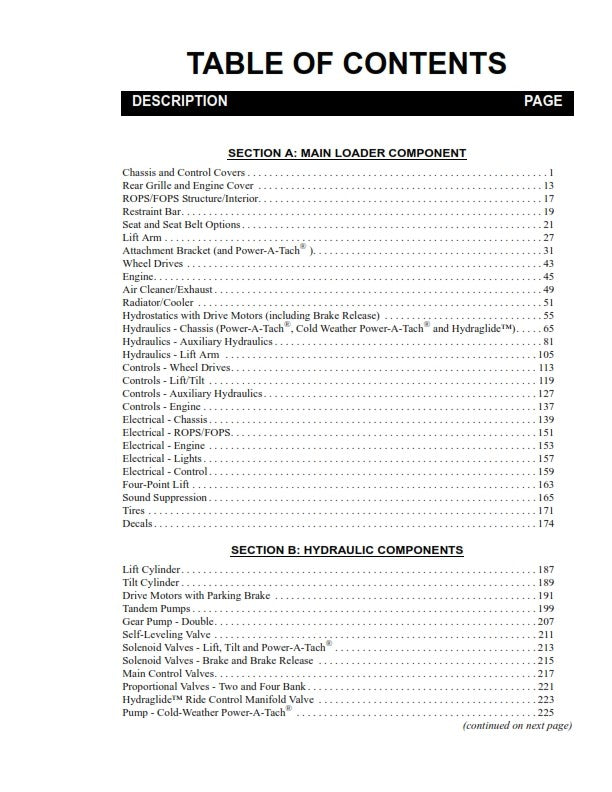 GEHL SL4640E SL5240E POWER 2 SKID STEER LOADER PARTS MANUAL REPRINTED COMB BOUND