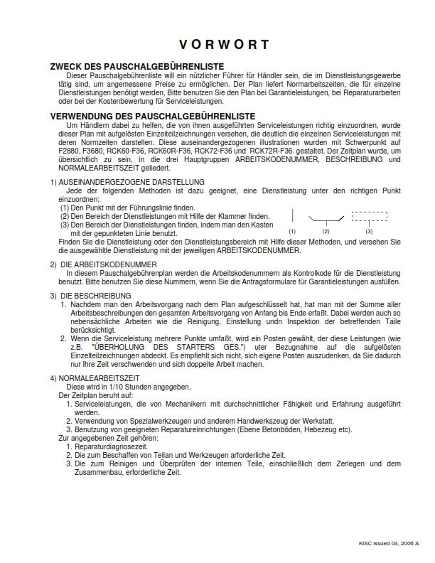KUBOTA F2880 F3680 FRS FLAT RATE SCHEDULE REPRINTED 2007 COMB BOUND