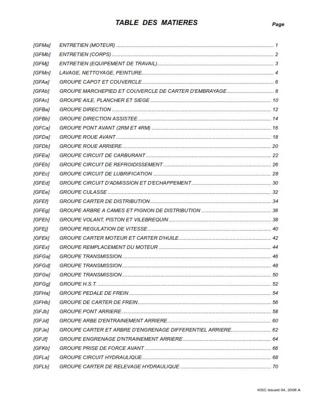 KUBOTA F2880 F3680 FRS FLAT RATE SCHEDULE REPRINTED 2007 COMB BOUND