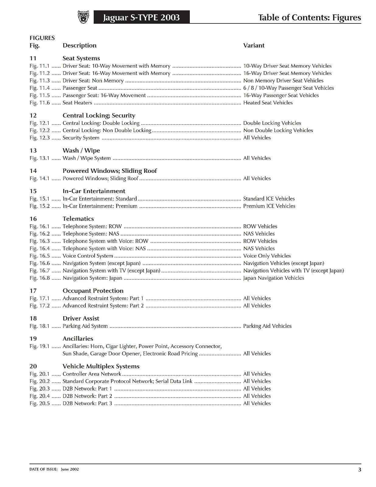 JAGUAR S-TYPE 2003 ELECTRICAL GUIDE MANUAL REPRINTED COMB BOUND