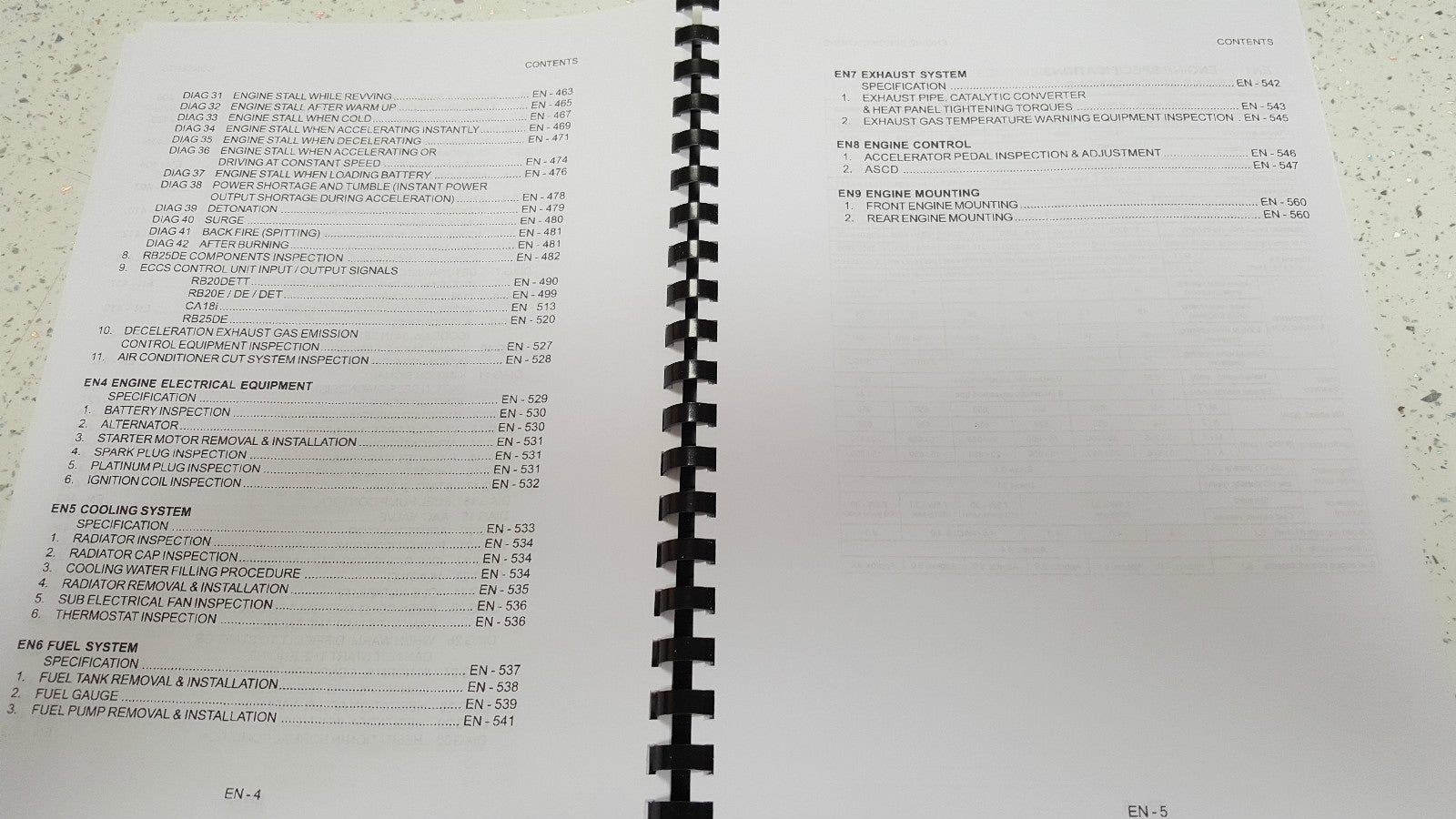 NISSAN R32 SKYLINE ENGINE MANUAL CA18i RB20E RB220DE RB20DET RB25DE RB26DETT