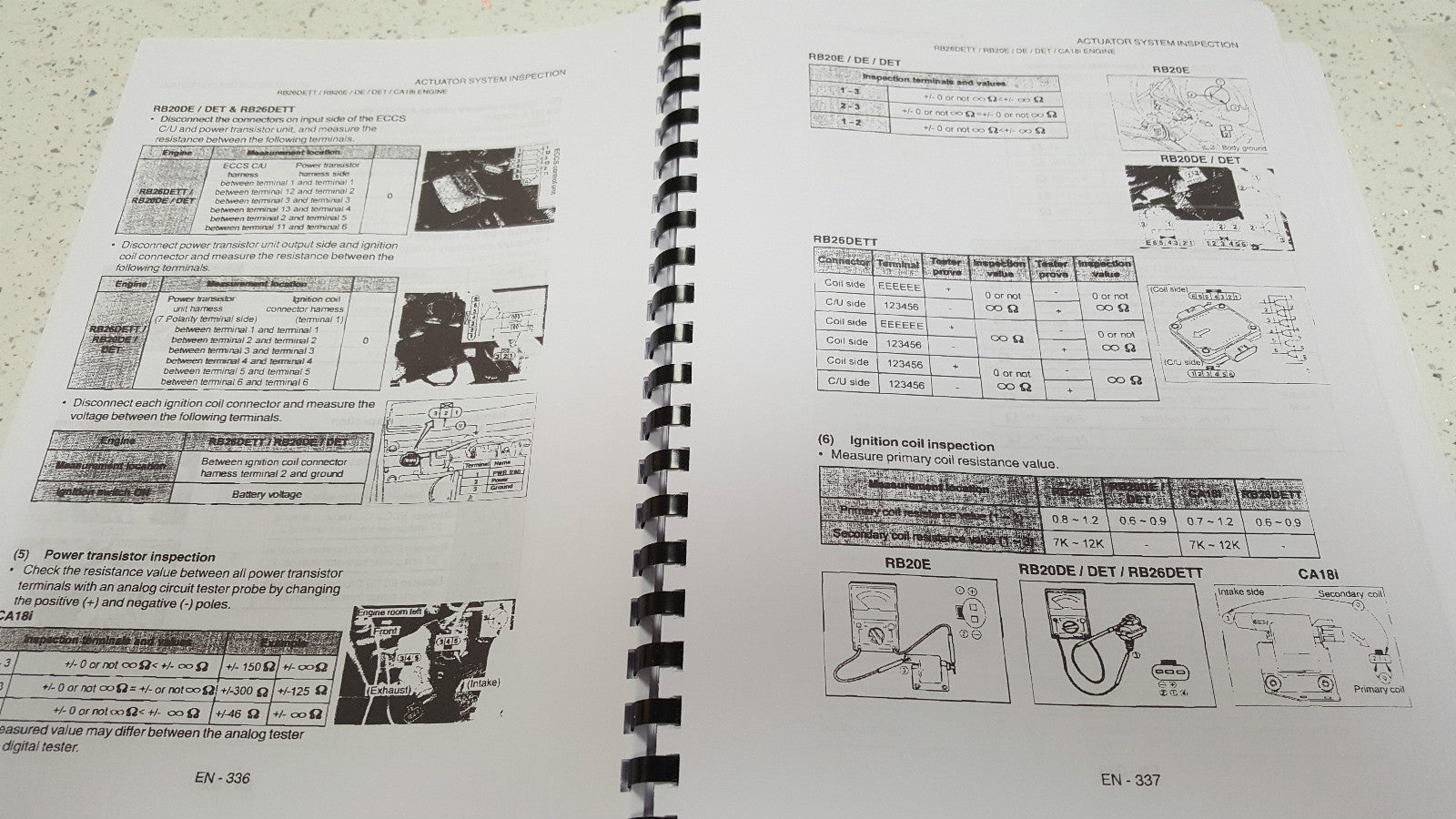 NISSAN R32 SKYLINE ENGINE MANUAL CA18i RB20E RB220DE RB20DET RB25DE RB26DETT