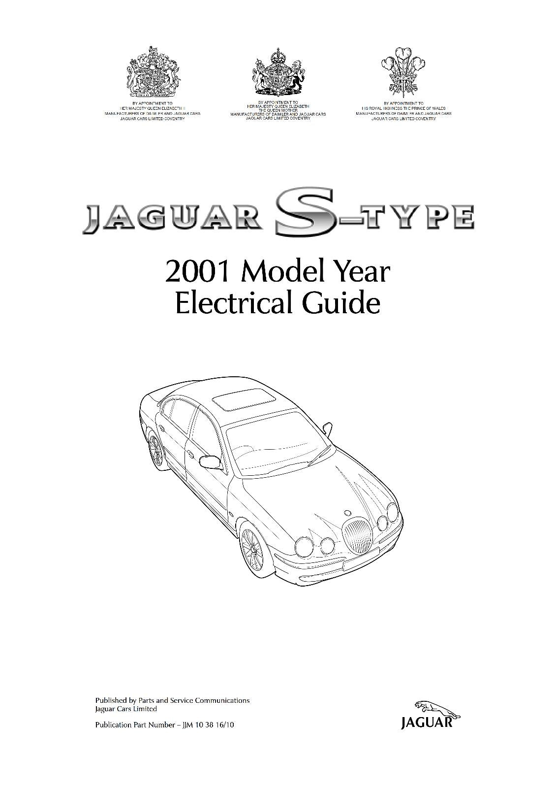 JAGUAR S-TYPE 2001 ELECTRICAL GUIDE MANUAL REPRINTED COMB BOUND