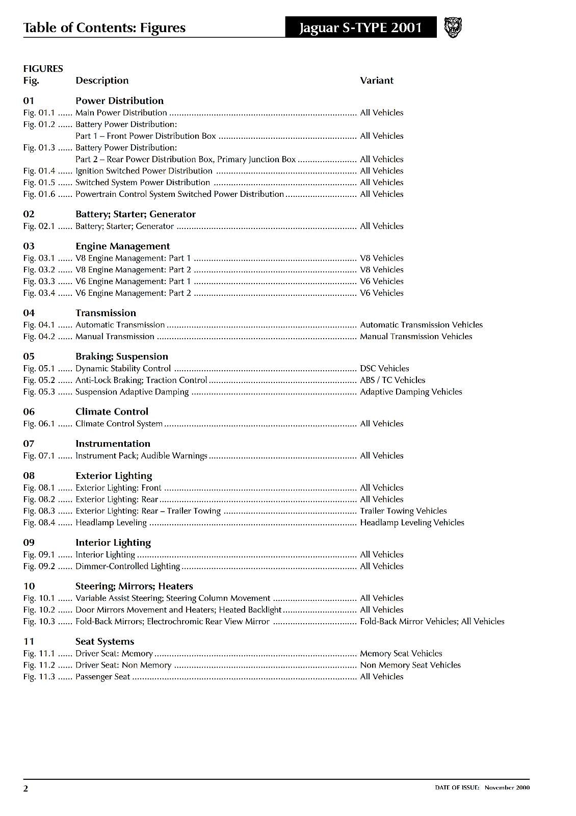 JAGUAR S-TYPE 2001 ELECTRICAL GUIDE MANUAL REPRINTED COMB BOUND