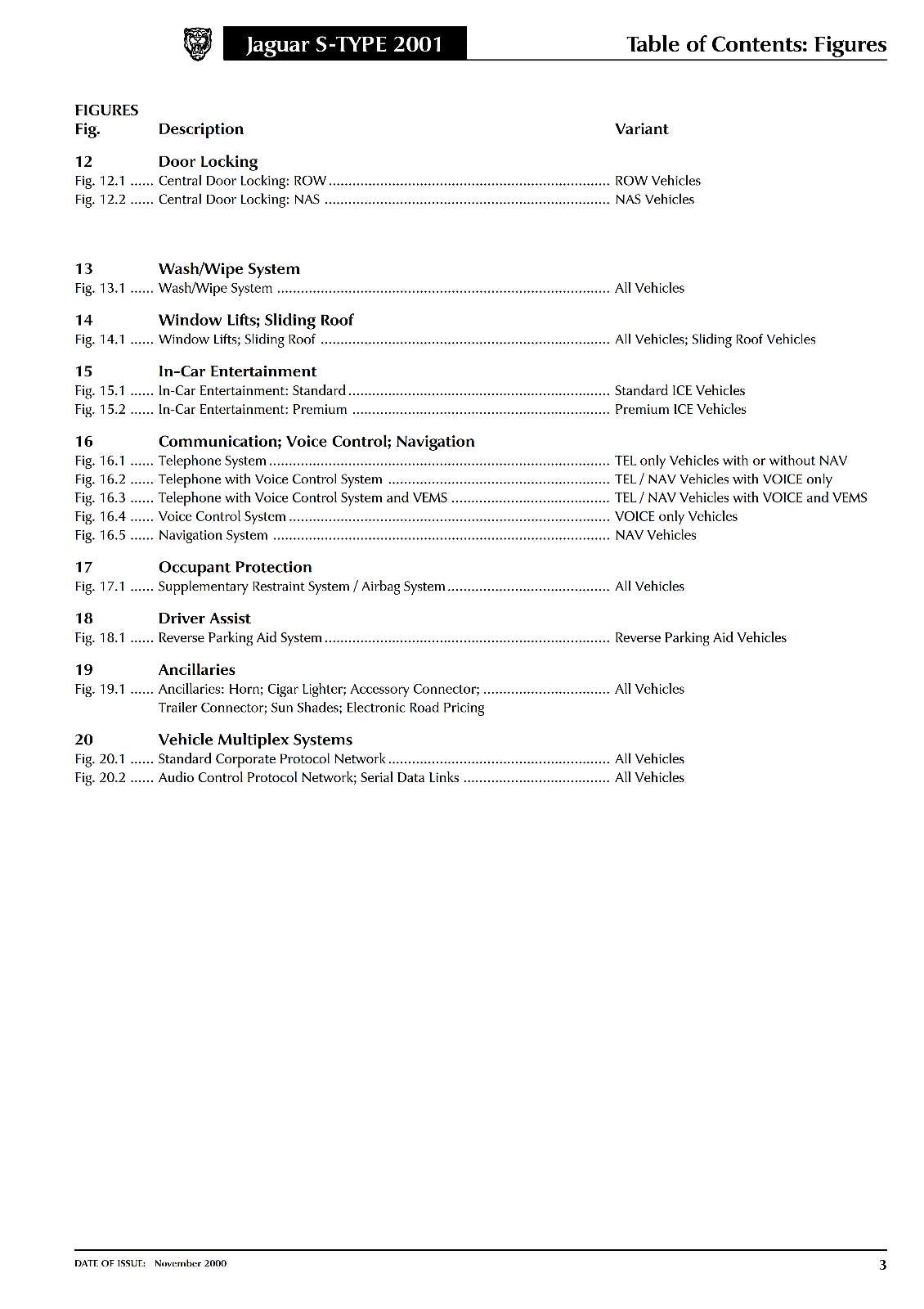 JAGUAR S-TYPE 2001 ELECTRICAL GUIDE MANUAL REPRINTED COMB BOUND