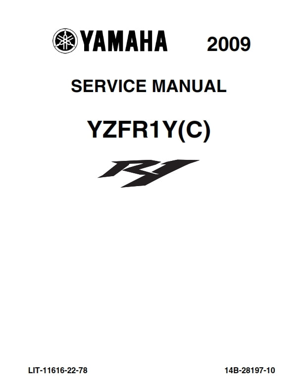 YAMAHA YZFR1Y (C)09-11 SERVICE MANUAL REPRINTED COMB BOUND