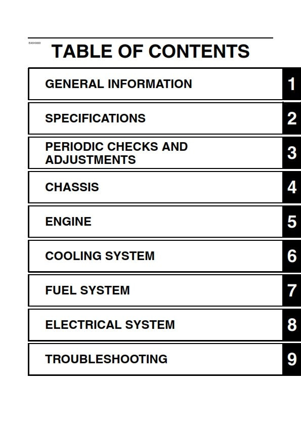 YAMAHA MT07A SERVICE MANUAL OCT 2014 EDITION REPRINTED COMB BOUND