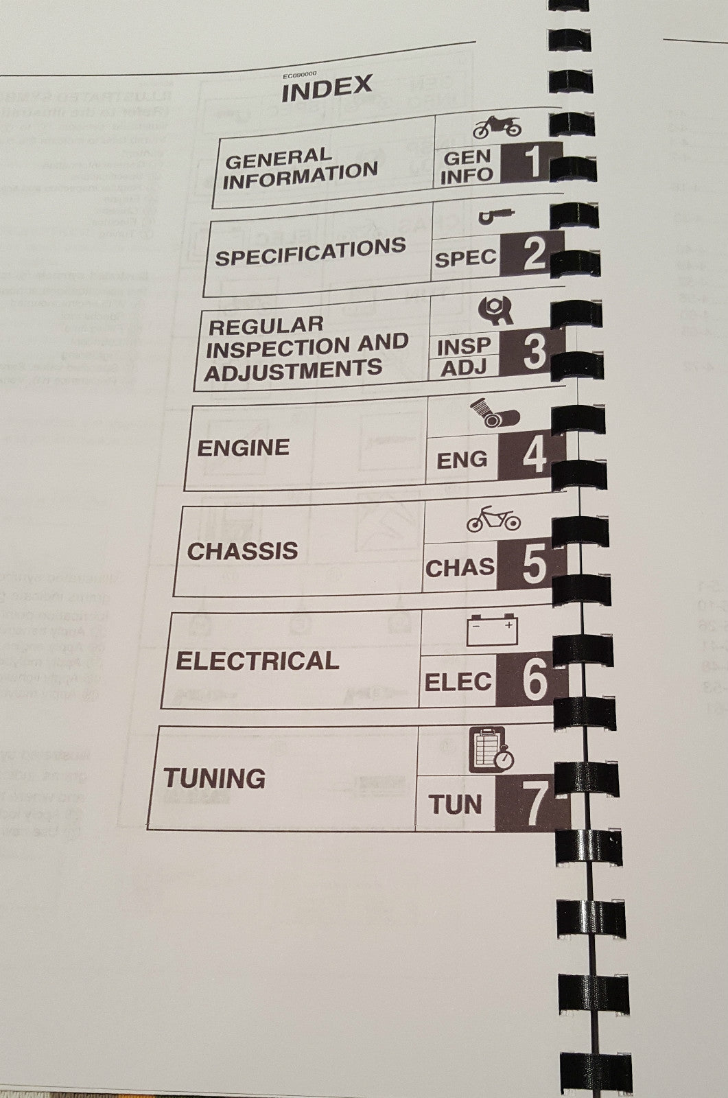 YAMAHA YZ250T1 SERVICE MANUAL REPRINT 2004 COMB BOUND 270 PAGES