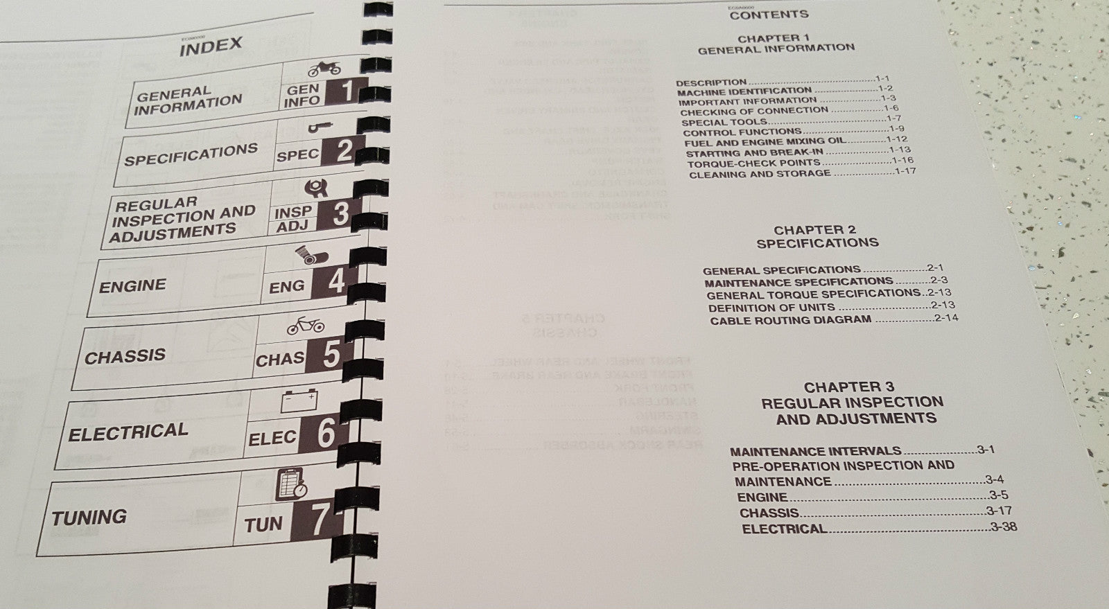 YAMAHA YZ250T1 SERVICE MANUAL REPRINT 2004 COMB BOUND 270 PAGES