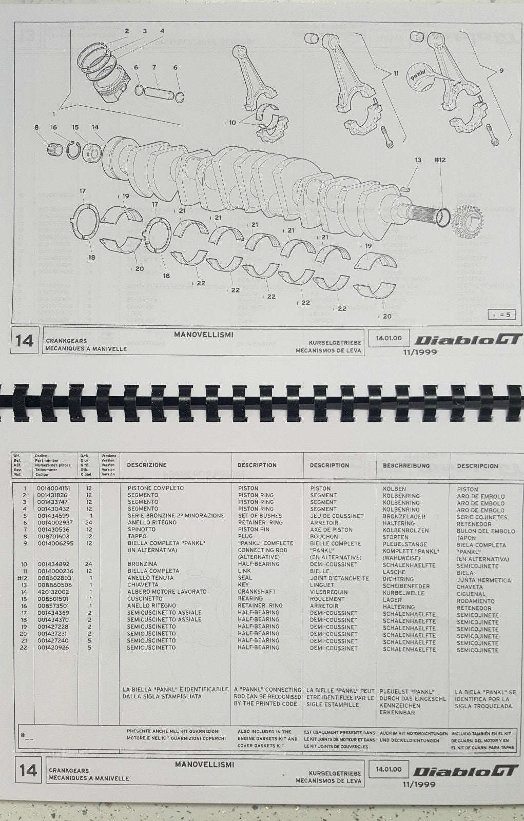 LAMBORGHINI DIABLO GT PARTS MANUAL 1999 ONWARDS REPRINTED