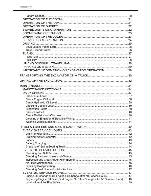 KUBOTA EXCAVATOR U25 TIER 4 OPERATOR MANUAL REPRINTED COMB BOUND