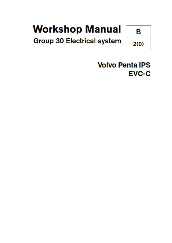VOLVO PENTA GROUP 30 ELECTRICAL SYSTEM IPS 350 400 500 600 MANUAL REPRINTED 2007