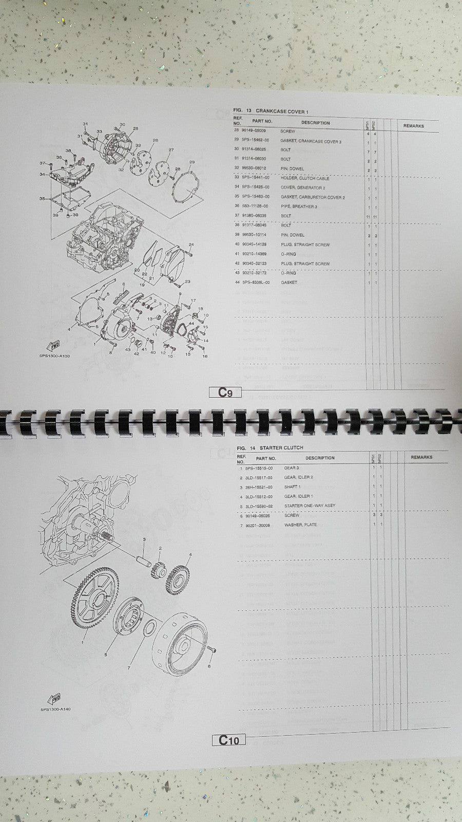 YAMAHA TDM900 TDM900P PARTS MANUAL REPRINT COMB BOUND