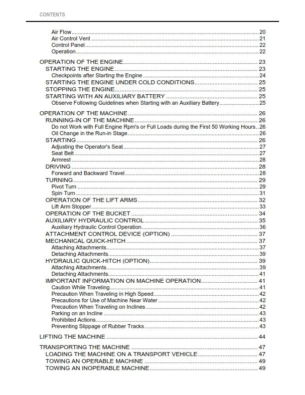 KUBOTA COMPACT TRACK LOADER SVL75 OPERATORS MANUAL REPRINT COMB BOUND