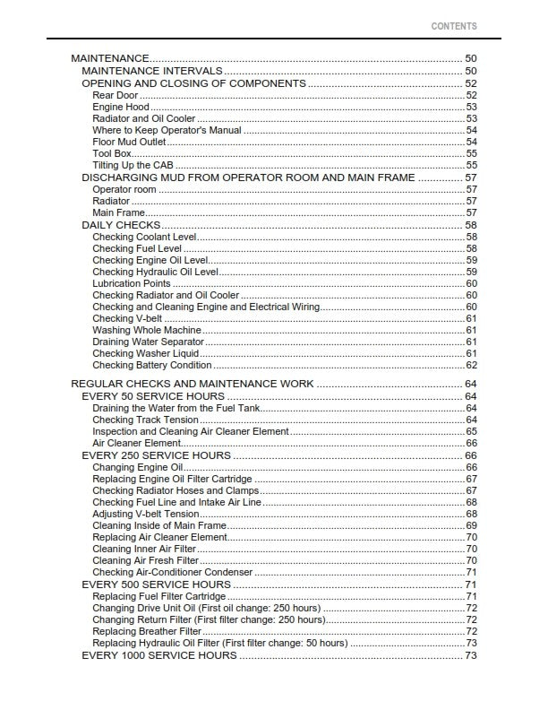 KUBOTA COMPACT TRACK LOADER SVL75 OPERATORS MANUAL REPRINT COMB BOUND