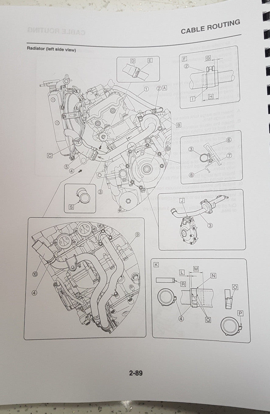 YAMAHA YZF-R1 YZF-R1F YZF-R1M YZF-R1MF 2015 SERVICE MANUAL REPRINTED COMB BOUND