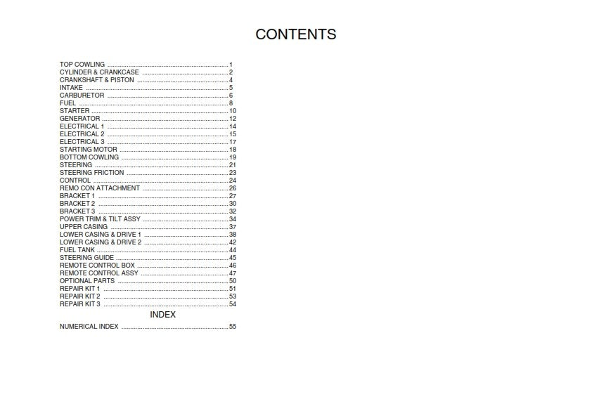 YAMAHA E40XM E40XWH E40XW E40XWT OUTBOARD MOTOR 2009 PARTS MANUAL REPRINTED