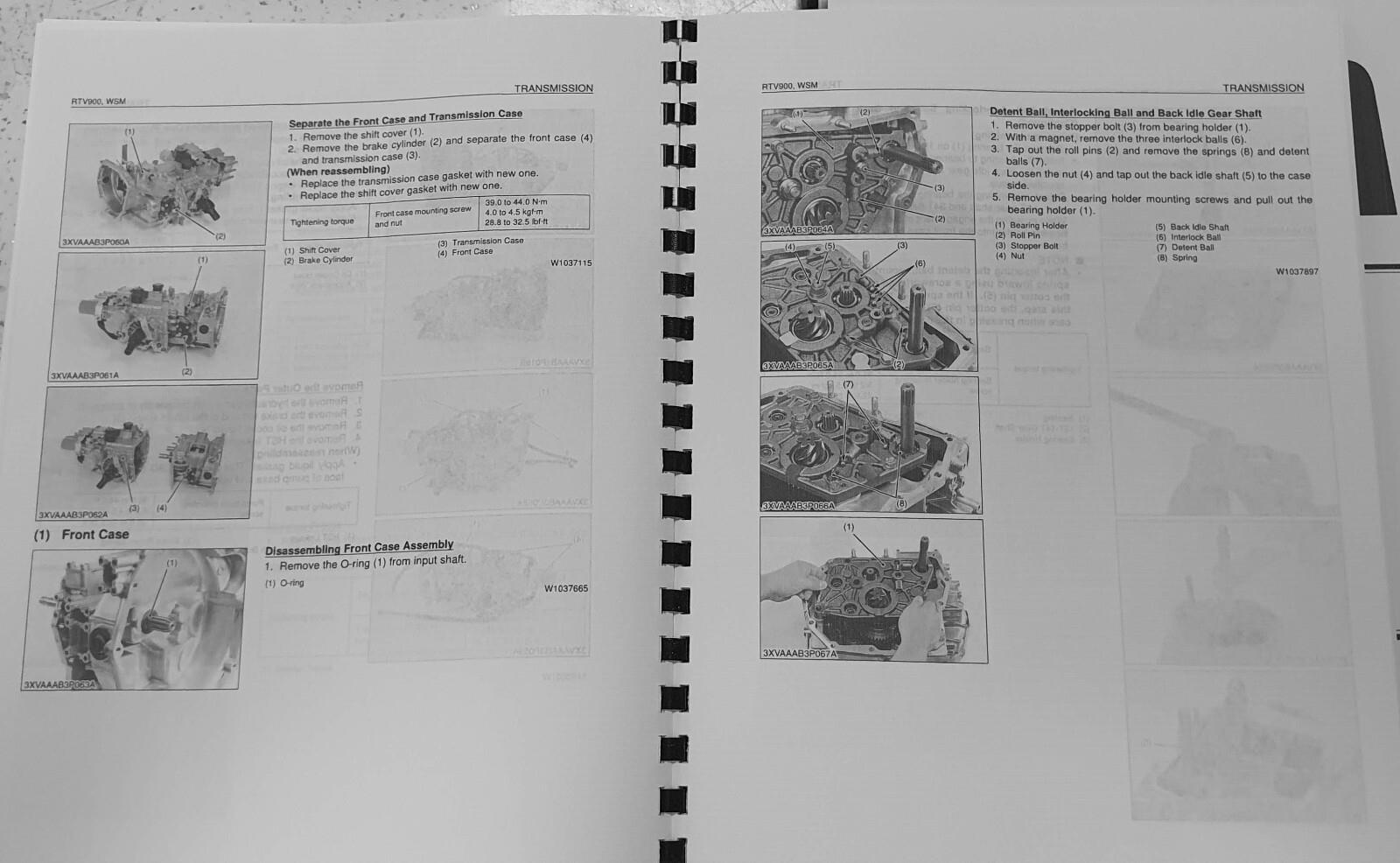 KUBOTA UTILITY VEHICLE RTV900 WORKSHOP MANUAL INC SECTION 9 REPRINTED 2008 ED