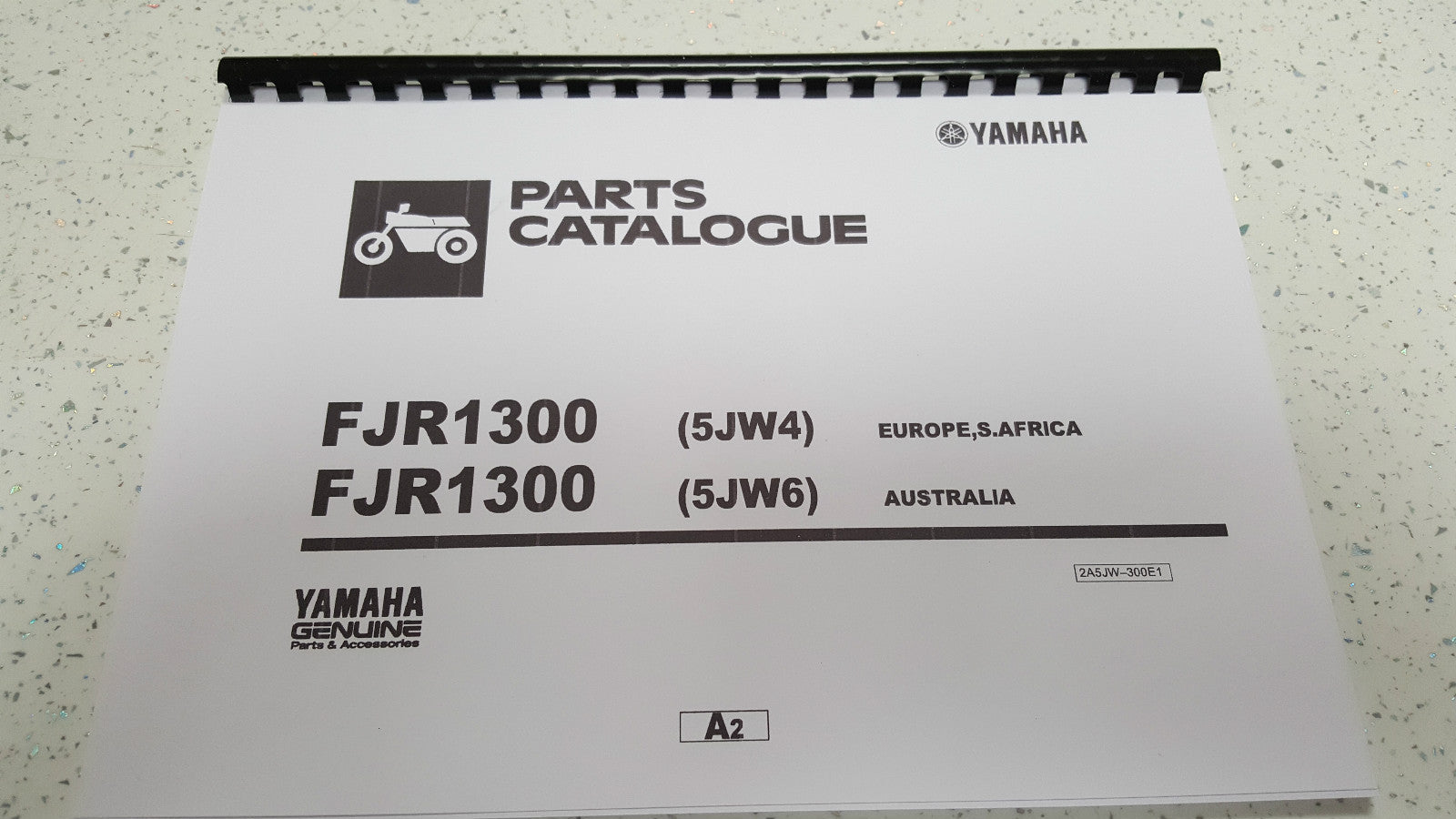 YAMAHA FJR 1300 PARTS MANUAL 5JW4  5JW6 REPRINTED COMB BOUND