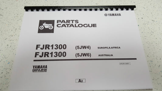 YAMAHA FJR 1300 PARTS MANUAL 5JW4  5JW6 REPRINTED COMB BOUND