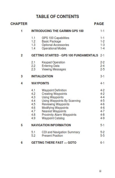 GARMIN GPS 100 PERSONAL NAVIGATOR OWNERS MANUAL REPRINTED A4 COMB BOUND