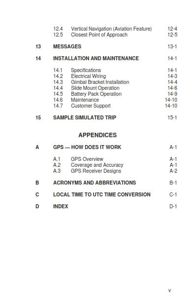 GARMIN GPS 100 PERSONAL NAVIGATOR OWNERS MANUAL REPRINTED A4 COMB BOUND