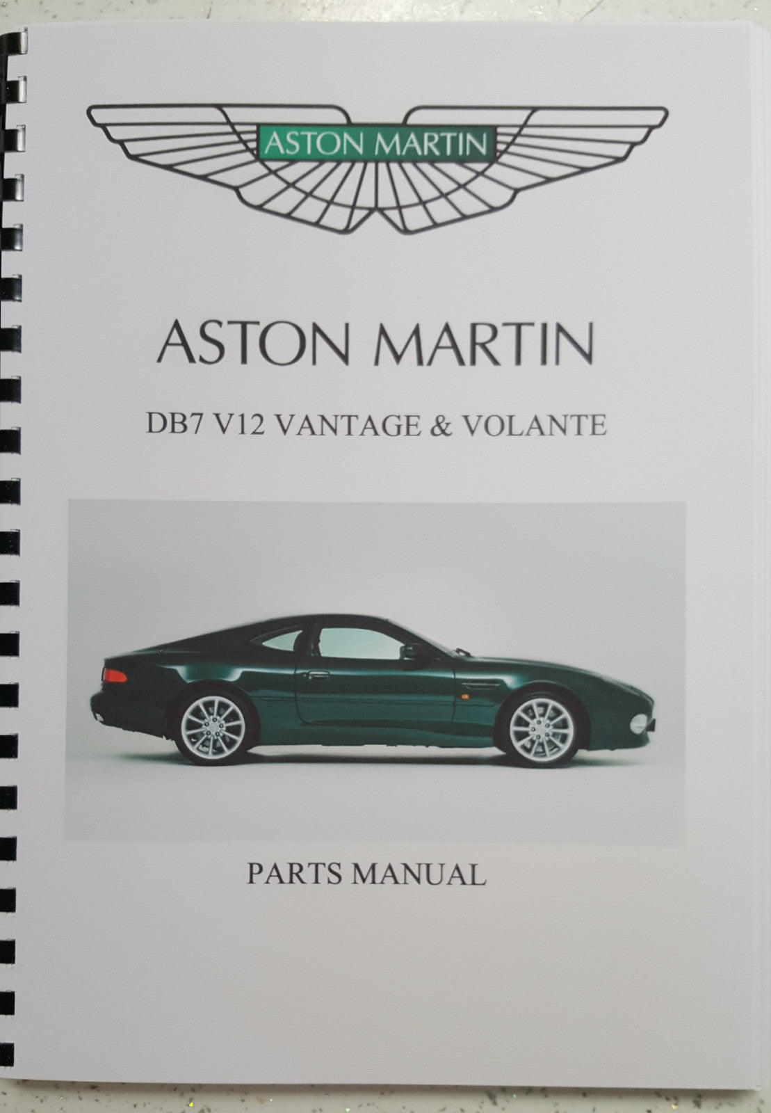 ASTON MARTIN DB7 V12 VANTAGE PARTS MANUAL 99-04 REPRINTED A4 COMB BOUND