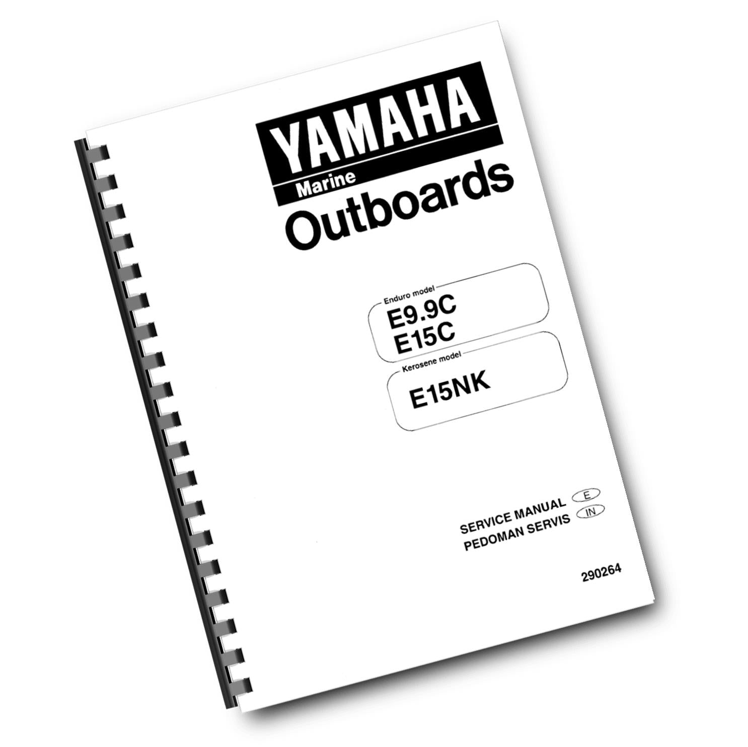 YAMAHA E9.9C E15C E15NK OUTBOARD MOTOR 1996 SERVICE MANUAL REPRINTED COMB BOUND