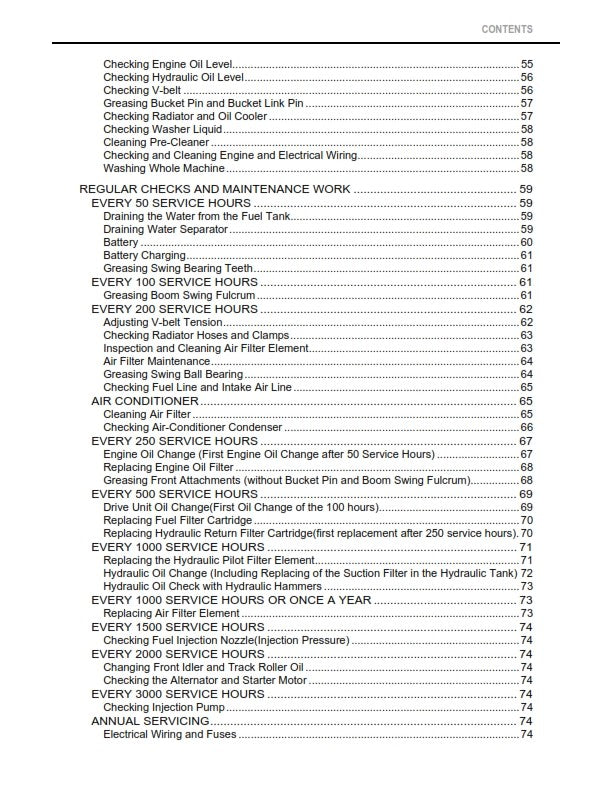 KUBOTA EXCAVATOR KX080-3 TIER 4 OPERATOR MANUAL REPRINTED COMB BOUND