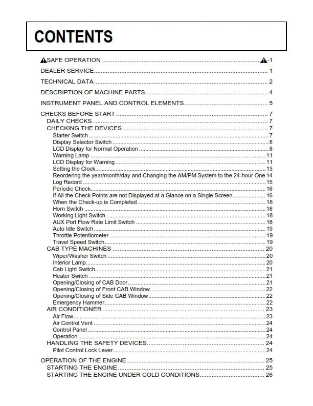 KUBOTA EXCAVATOR KX057-4 U55-4 TIER 4 OPERATOR MANUAL REPRINTED COMB BOUND