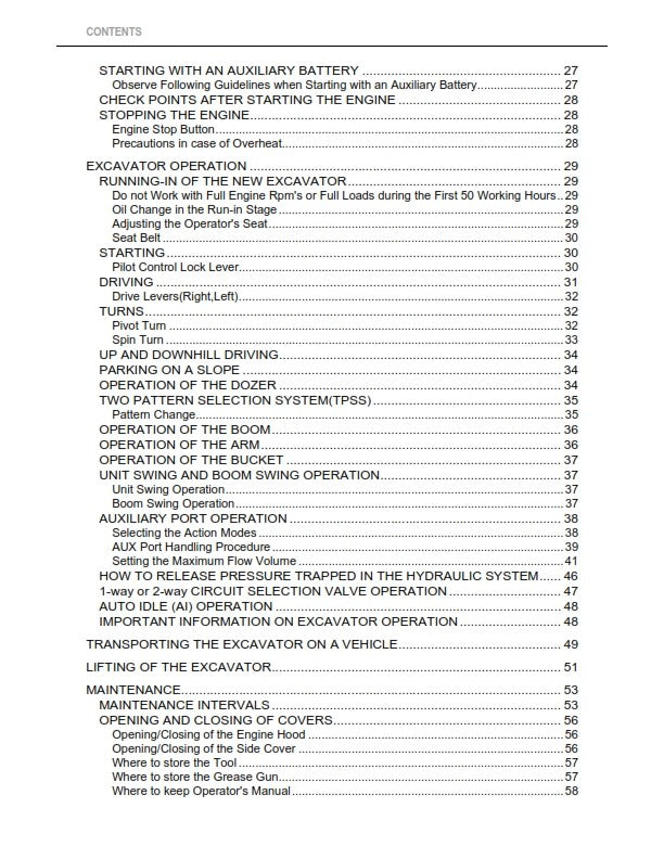 KUBOTA EXCAVATOR KX057-4 U55-4 TIER 4 OPERATOR MANUAL REPRINTED COMB BOUND