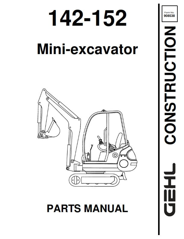 GEHL 142 152 PARTS MANUAL REPRINTED COMB BOUND