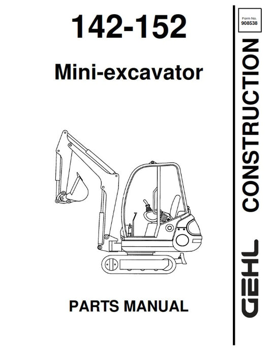 GEHL 142 152 PARTS MANUAL REPRINTED COMB BOUND