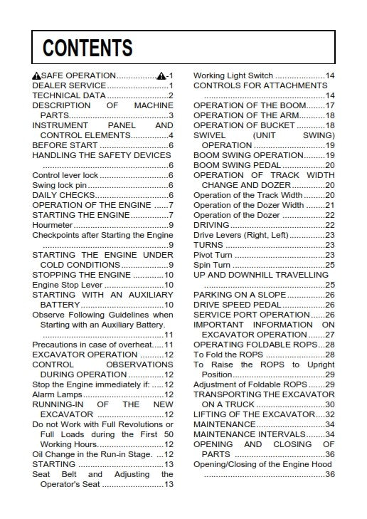 KUBOTA EXCAVATOR K008-3 OPERATORS MANUAL REPRINT COMB BOUND 2003 EDITION