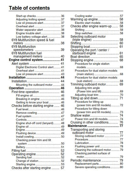 YAMAHA F300A F350A FL300A FL350A F350A1 FL350A1 OUTBOARD 2010 OWNER MANUAL