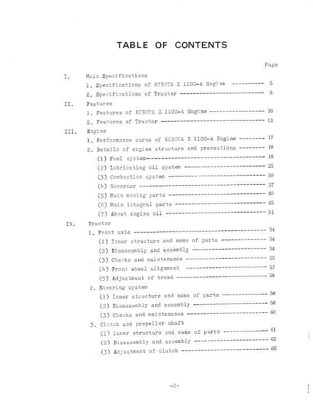 KUBOTA TRACTOR L210 WORKSHOP MANUAL REPRINTED