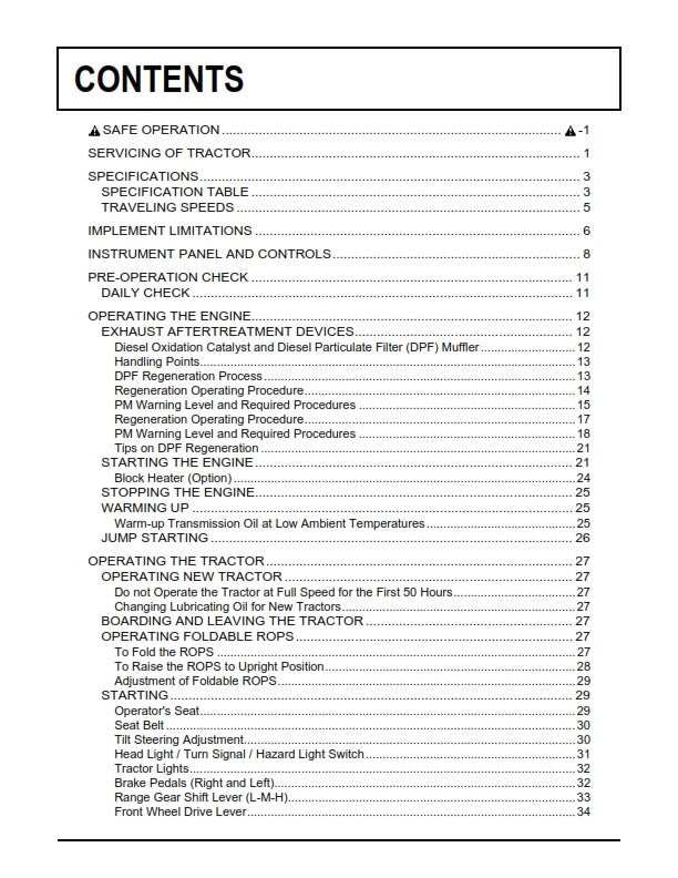 KUBOTA TRACTOR B2650 B3350 B3350SU OPERATOR MANUAL REPRINTED COMB BOUND
