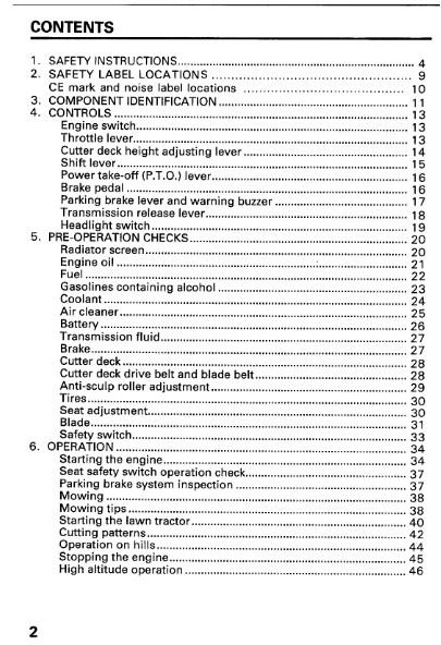 HONDA RIDE ON MOWER H4514H OWNERS MANUAL 89 EDITION REPRINTED COMB BOUND