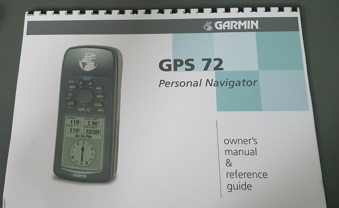 GARMIN GPS 72 OWNERS MANUAL REFERENCE BOOK GUIDE REPRINTED A4 COMB BOUND