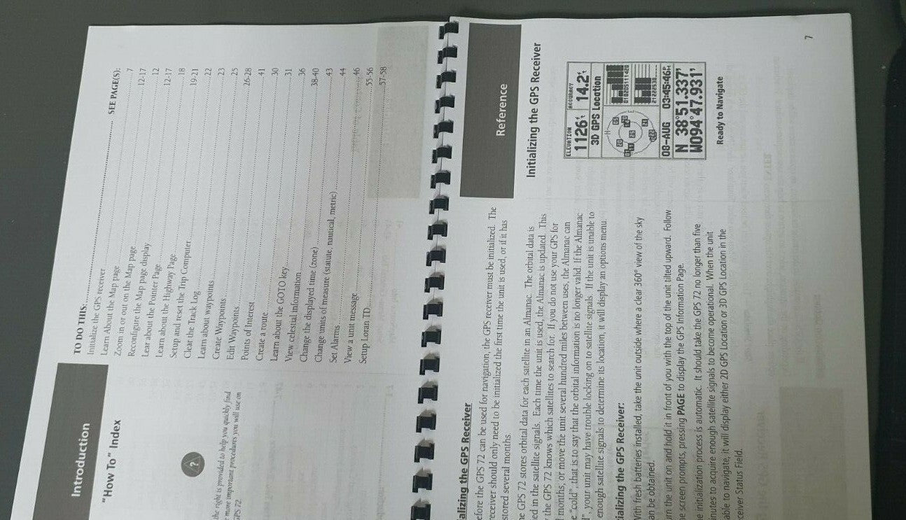 GARMIN GPS 72 OWNERS MANUAL REFERENCE BOOK GUIDE REPRINTED A4 COMB BOUND