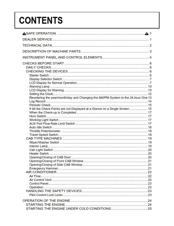 KUBOTA EXCAVATOR U48-4 TIER 4 OPERATOR MANUAL REPRINTED COMB BOUND