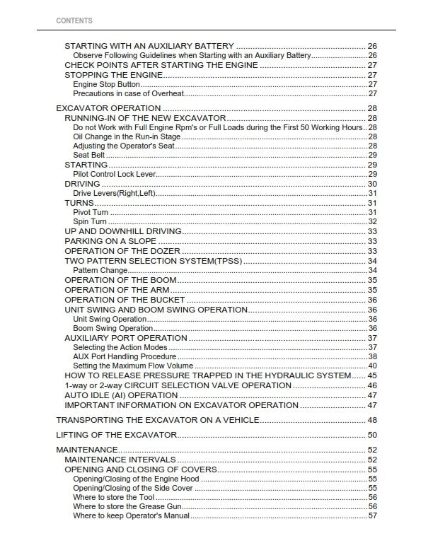 KUBOTA EXCAVATOR U48-4 TIER 4 OPERATOR MANUAL REPRINTED COMB BOUND