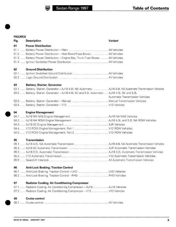 JAGUAR SEDAN RANGE 1997 ELECTRICAL GUIDE REPRINTED COMB BOUND