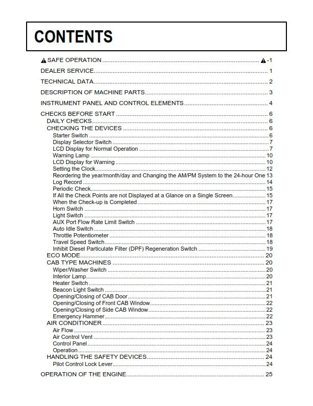 KUBOTA EXCAVATOR KX040-4 OPERATOR MANUAL REPRINTED COMB BOUND