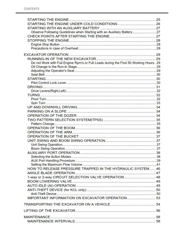 KUBOTA EXCAVATOR KX040-4 OPERATOR MANUAL REPRINTED COMB BOUND