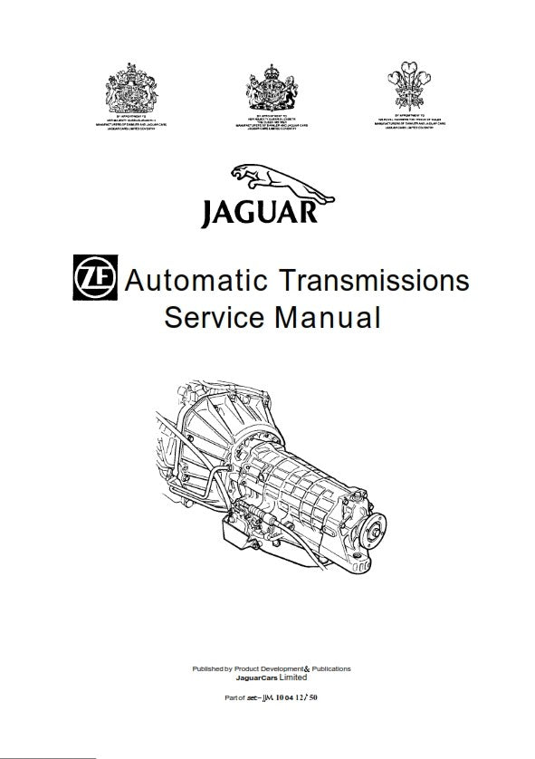 JAGUAR ZF AUTOMATIC TRANSMISSION SERVICE GUIDE REPRINTED COMB BOUND 95 EDITION