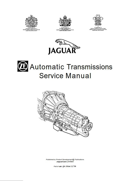 JAGUAR ZF AUTOMATIC TRANSMISSION SERVICE GUIDE REPRINTED COMB BOUND 95 EDITION