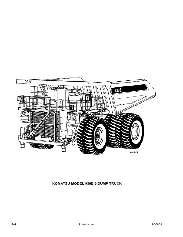 KOMATSU 930E-3 DUMP TRUCK WORKSHOP SHOP MANUAL REPRINTED COMB BOUND